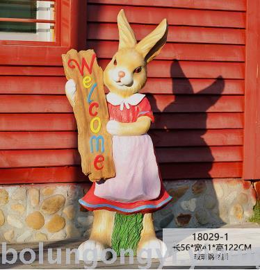Garden rabbit resin crafts