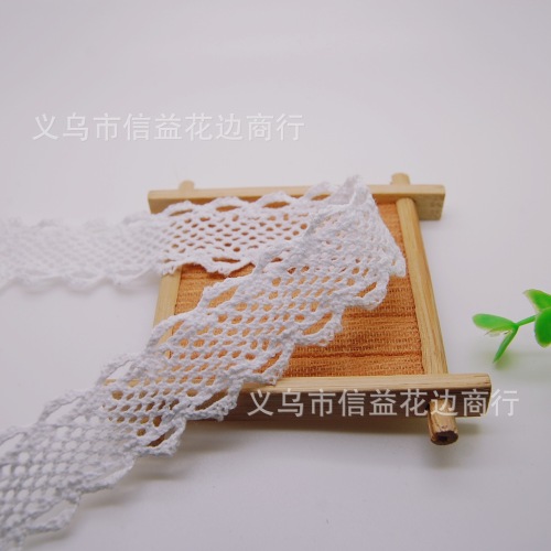 2.7cm exquisite double symmetrical cotton thread cotton lace clothing/home textile fabric accessories