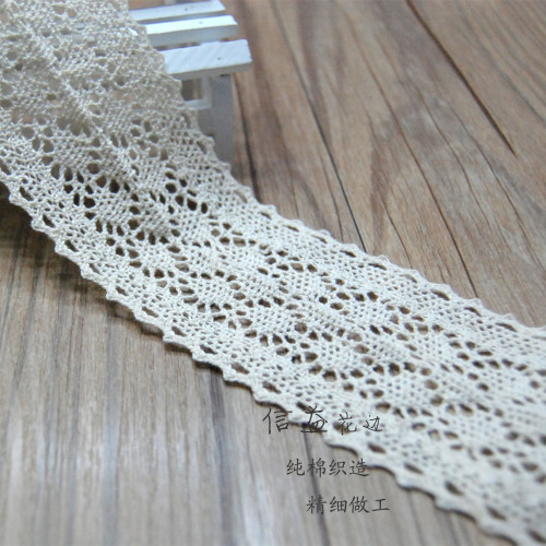 6.0cm Extra Wide Bilateral Wave Cotton Thread Lace Accessories/Curtains/Children‘s Clothing Accessories/DIY Fabric 