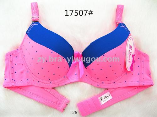 Factory Wholesale Floral Color Matching Sexy Push up Bra Women‘s Underwear Adjustable Bra Spot 
