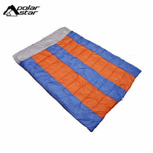 xiufeng outdoor autumn and winter satchel type outdoor camping travel color matching envelope with pillow couple double sleeping bag