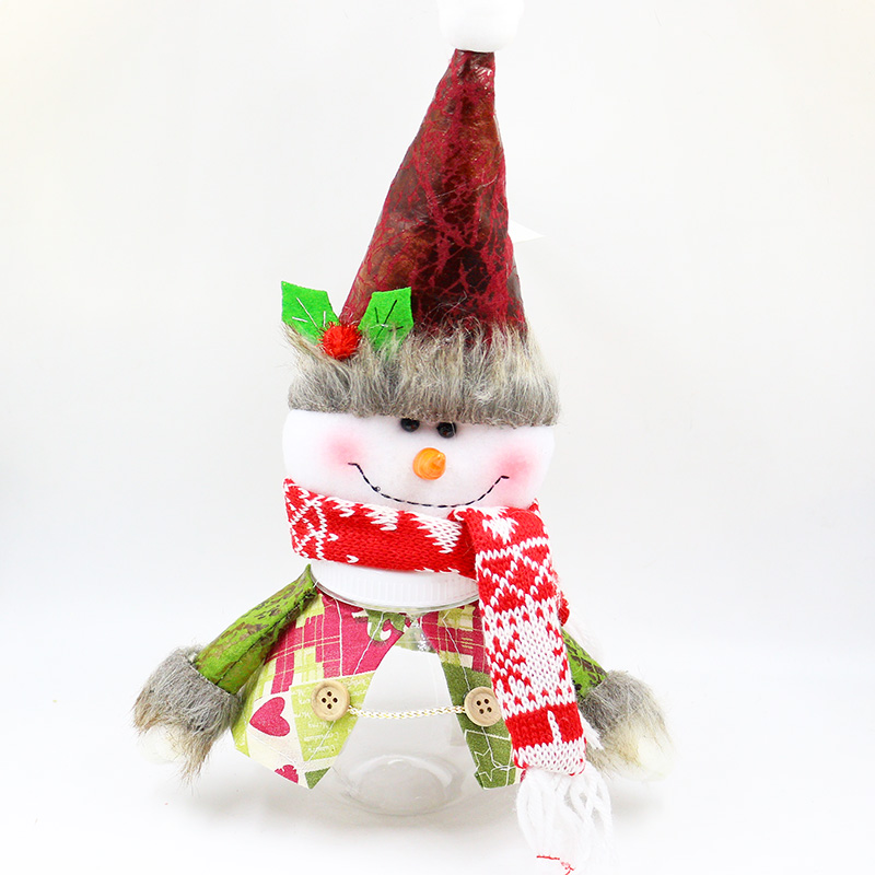 圣诞节PET圣诞老人雪人糖果罐