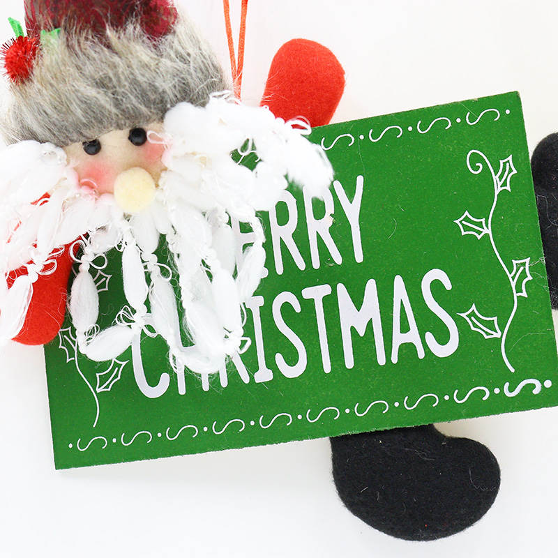 圣诞节装饰品8.5寸长方形字牌挂件