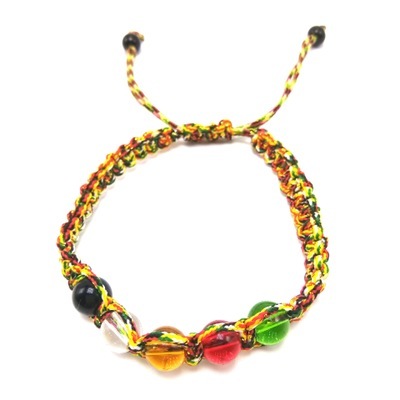 five-line beads five-color rope braided rope bracelet simple woven bead bracelet wholesale