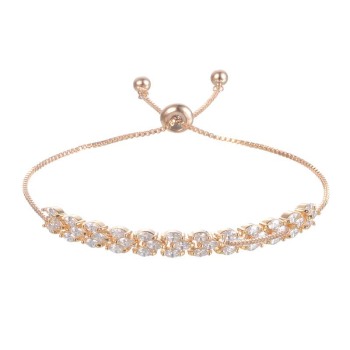 2018新年新款欧美轻奢镶锆女式铜手链Amazo