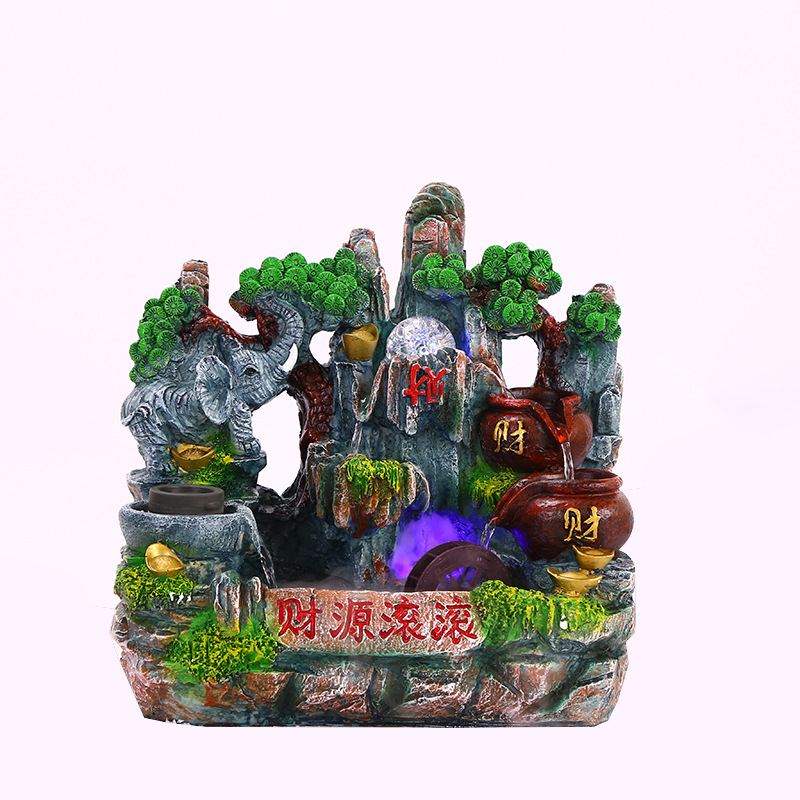 新品假山流水微景观山水摆设礼品批发 义乌工艺品厂家直销