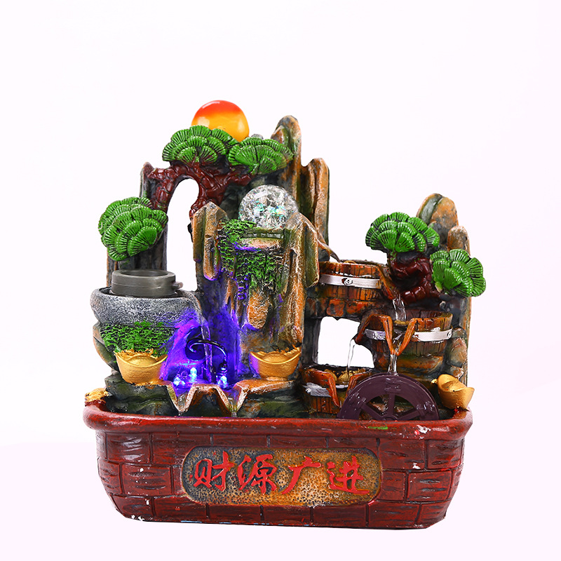 假山流水盆景 假山水景创意摆件 微景观摆件加温器台面摆设厂家