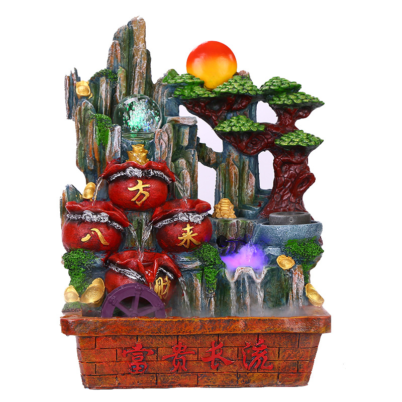 装饰摆件工艺品 树脂假山流水工艺品 装饰品 室内水景批发厂家