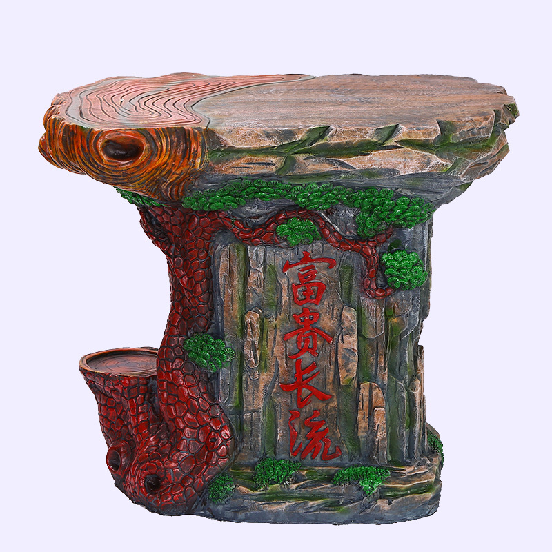 新款假山流水喷泉盆景创意家居摆设工艺品办公室底座摆件批发