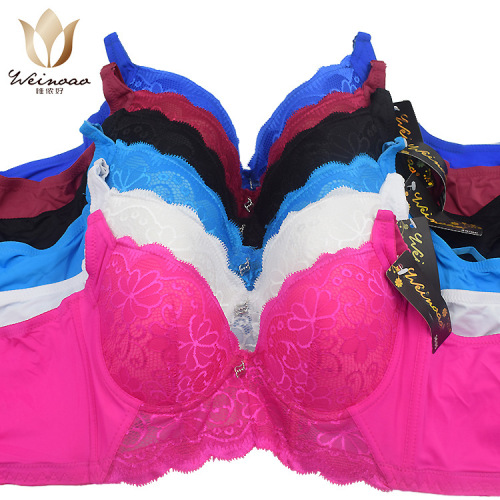 New Bra Large Size Lace Widened Super Comfortable Bra Spot Women‘s Underwear Yiwu Bra Bra Cross Mirror