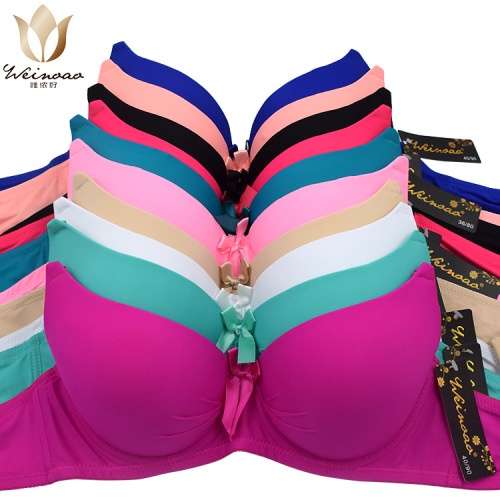 new foreign trade simple women‘s underwear top thin bottom thick bra spot yiwu bra bra cross-border wholesale firm