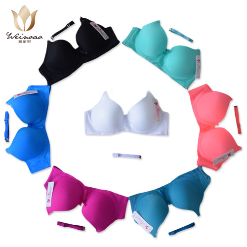 Foreign Trade New Breathable Bow Spot Women‘s Thin Underwear Yiwu Bra Bra Cross-Border E-Commerce Wholesale Line