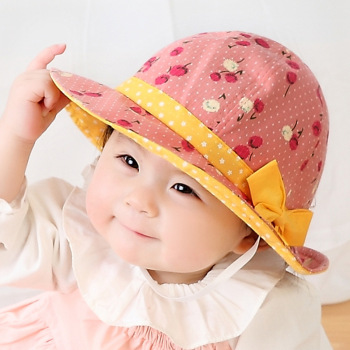 2018儿童秋季盆帽 女宝宝渔夫帽 儿童棉质遮阳