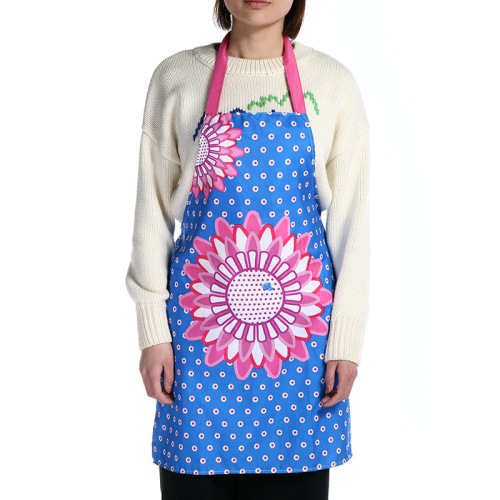 adult polyester printed waterproof anti-fouling environmental protection apron practical household women‘s apron custom logo factory direct