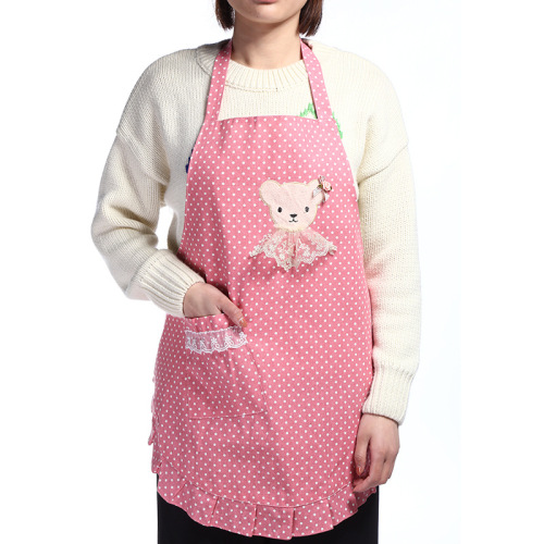 canvas plus pvc double bear apron with pocket magic waterproof antifouling kitchen apron stall supply wholesale