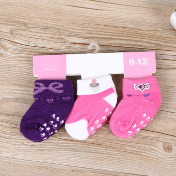 Autumn and Winter Baby‘s Socks Sole Dispensing Girls‘ Socks Cotton Socks