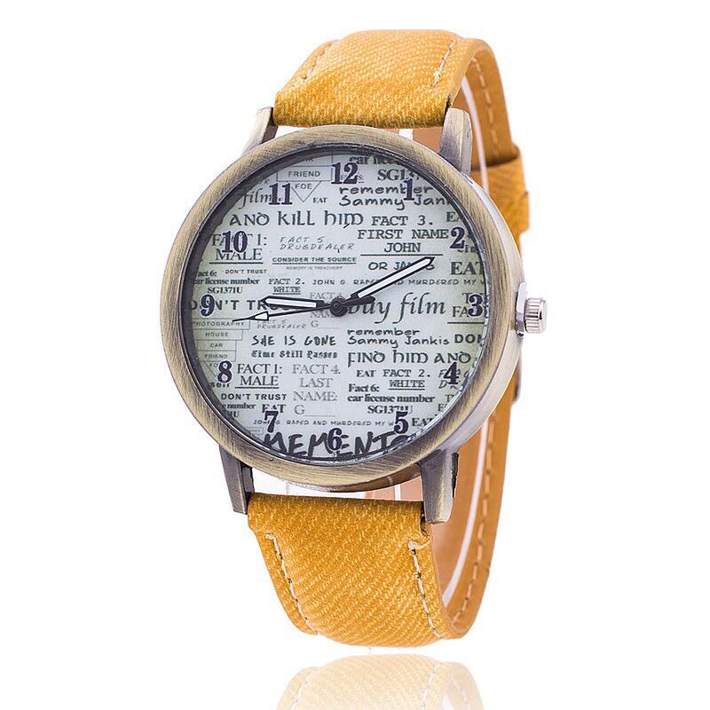 Quick sell to hot style fashion hot jeans band retro English canvas watch student watch.