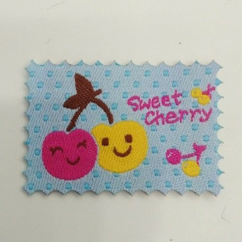 children‘s clothing trademark with glue woven label cloth label woven label cloth paste woven label printed label embroidered label