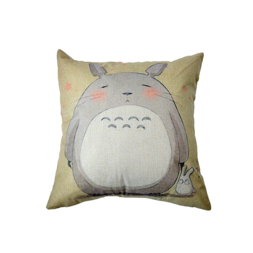 hot new comfortable cotton linen totoro pillow case elephant elk sofa cushion cover
