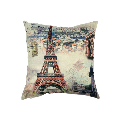 Digital Printing Fashion Paris Tower sofa Pillow Cover