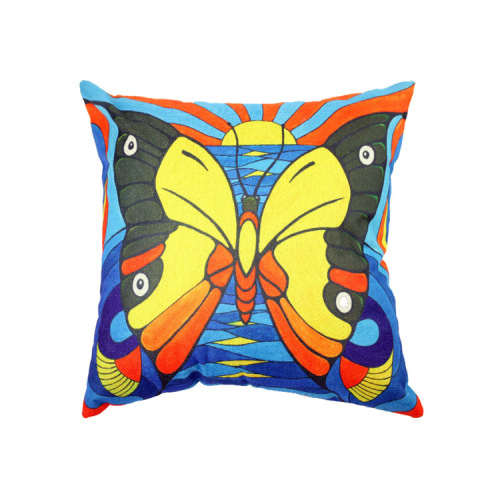 european pastoral butterfly pillow professional digital printing can be customized