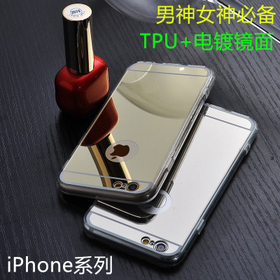 IPhoneX shell plating mirror TPU6SPLUS protective cover apple 7PLUS mirror shell.