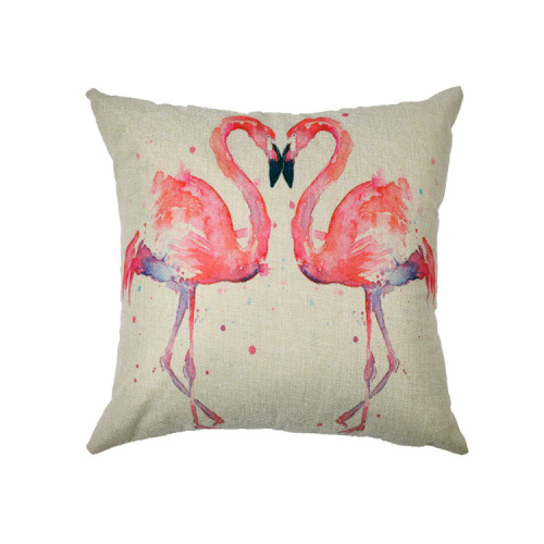 European and American Fashion Flamingo High Quality Cotton and Linen Cushion Case