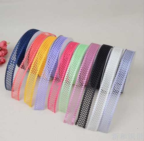 ultrasonic embossed ribbon hollow mesh diy packaging accessories