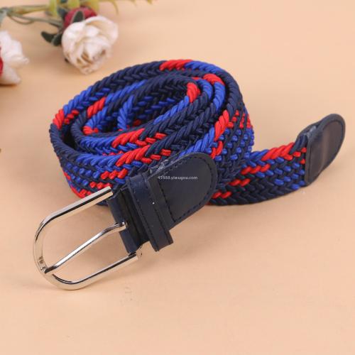 new woven belt multi-color striped woven belt