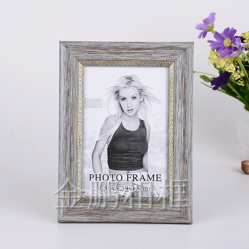 欧式复古6寸7寸10寸实木相框摆台美式创意画框照片框家居装饰摆件