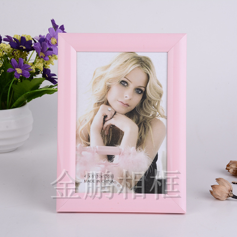 欧式粉色 6寸 7寸摆台相框 画框婚纱照框 画框框挂墙创意定制批发