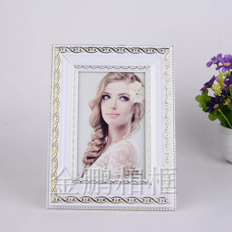 简约现代白色相框5寸6寸7寸8寸创意桌面摆台时尚木质相框相架礼品