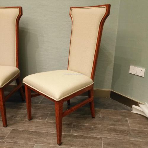 Zhejiang International Hotel New Chinese Style Metal Wooden Chair Solid Wood Electric Dining Table and Chair Customization