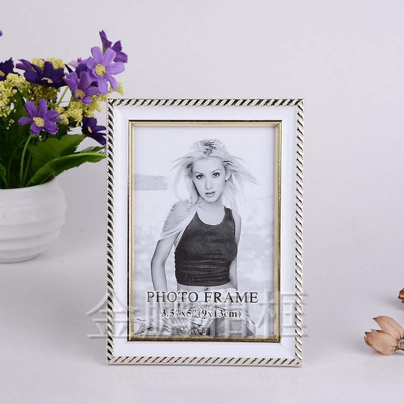 欧式创意做旧实木6寸7寸相框摆台 乡村复古装饰相框摆件现货批发