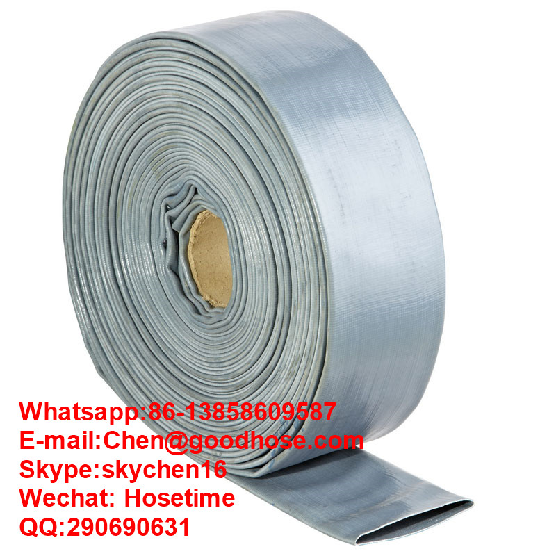 Blue PVC Lay Flat Water Discharge Hose 