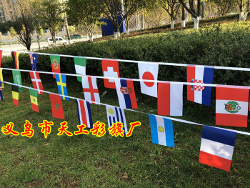 2018俄罗斯世界杯串旗14x21cm 8号32强旗帜