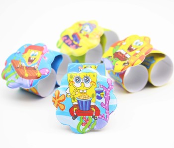 活动小礼品批发一元以下卡通海绵宝宝啪啪圈手
