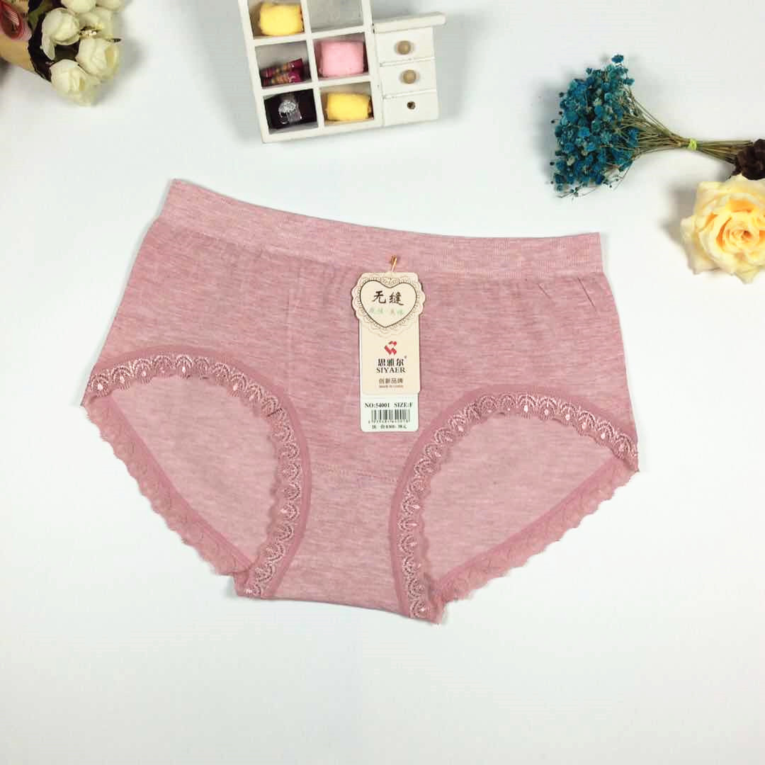 思雅尔中腰提臀内裤女裆无缝54001中腰三角裤