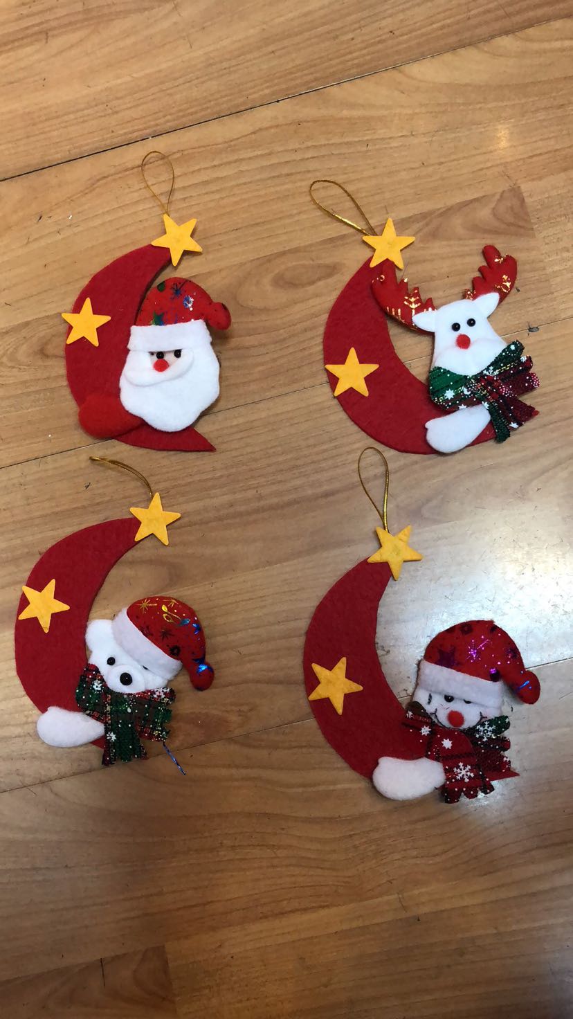 圣诞布艺卡通挂件