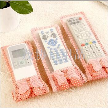 Bow Remote Control Cover Fabric Lace TV Air Conditioner Remote Control Dust Cover Cute Lace Decorations