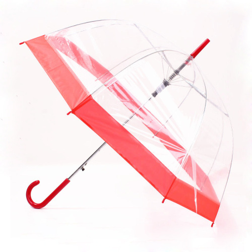 Korean Romantic Apollo Transparent Princess Umbrella Gossip Girlfriend Bright Long Handle Umbrella PVC Arch Mushroom Umbrella