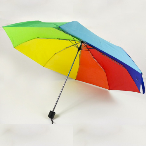 Korean Creative Folding Rainbow Umbrella Plain Mini Super Light Umbrella Spot Umbrella Wholesale Stall Cheap Umbrella