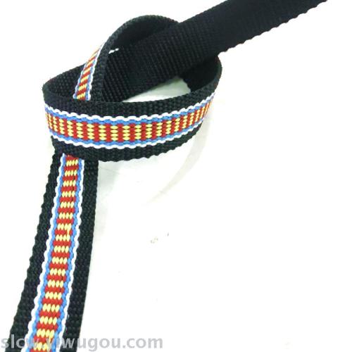 pp inter-color thick band jump ribbon thickened ribbon plain black edge with environmental protection pp belt factory direct sales
