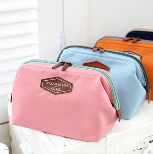 Fashion Cotton Women‘s Small Cosmetic Bag Cute Cotton Wash Bag Steel Frame Cosmetic Bag