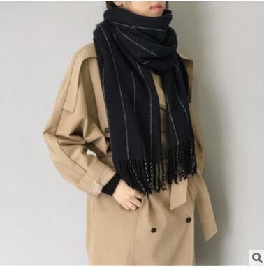 korean style pseudo-ginseng wool fashion striped scarf
