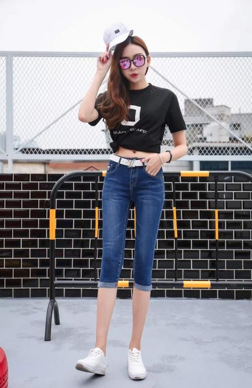 新款女牛仔短裤7分4分裤韩版潮流款