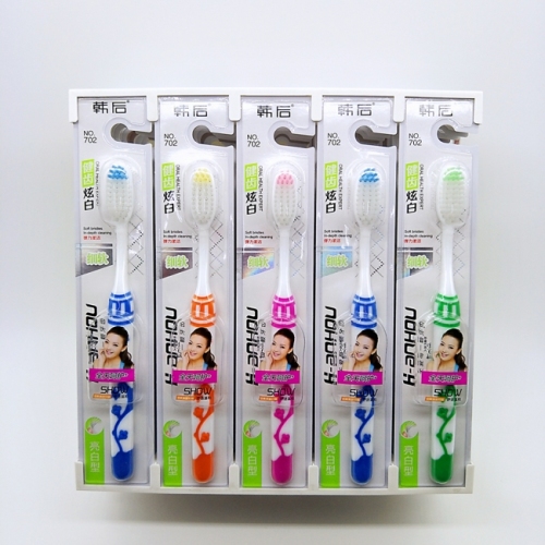 Toothbrush Wholesale Hanhoo 702（30 PCs/Box） Adult Soft-Bristle Toothbrush
