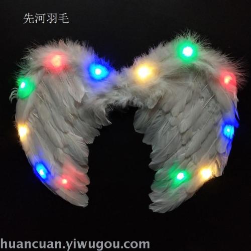 led luminous with light angel feather wings festival children props