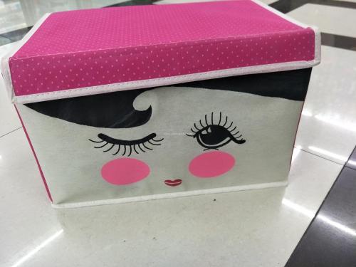 covered contrast color non-woven fabric storage box creative buckle storage box two-piece storage box clothing storage box