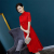 In the spring of 2018, the new original a-line dress of the dress is the red cheongsam.